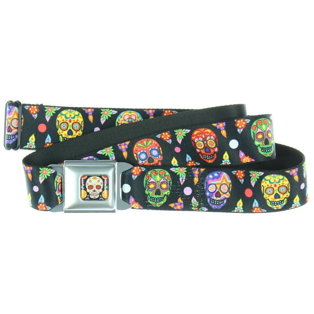 Buckle Down Mens Seatbelt Belt Weed Regular